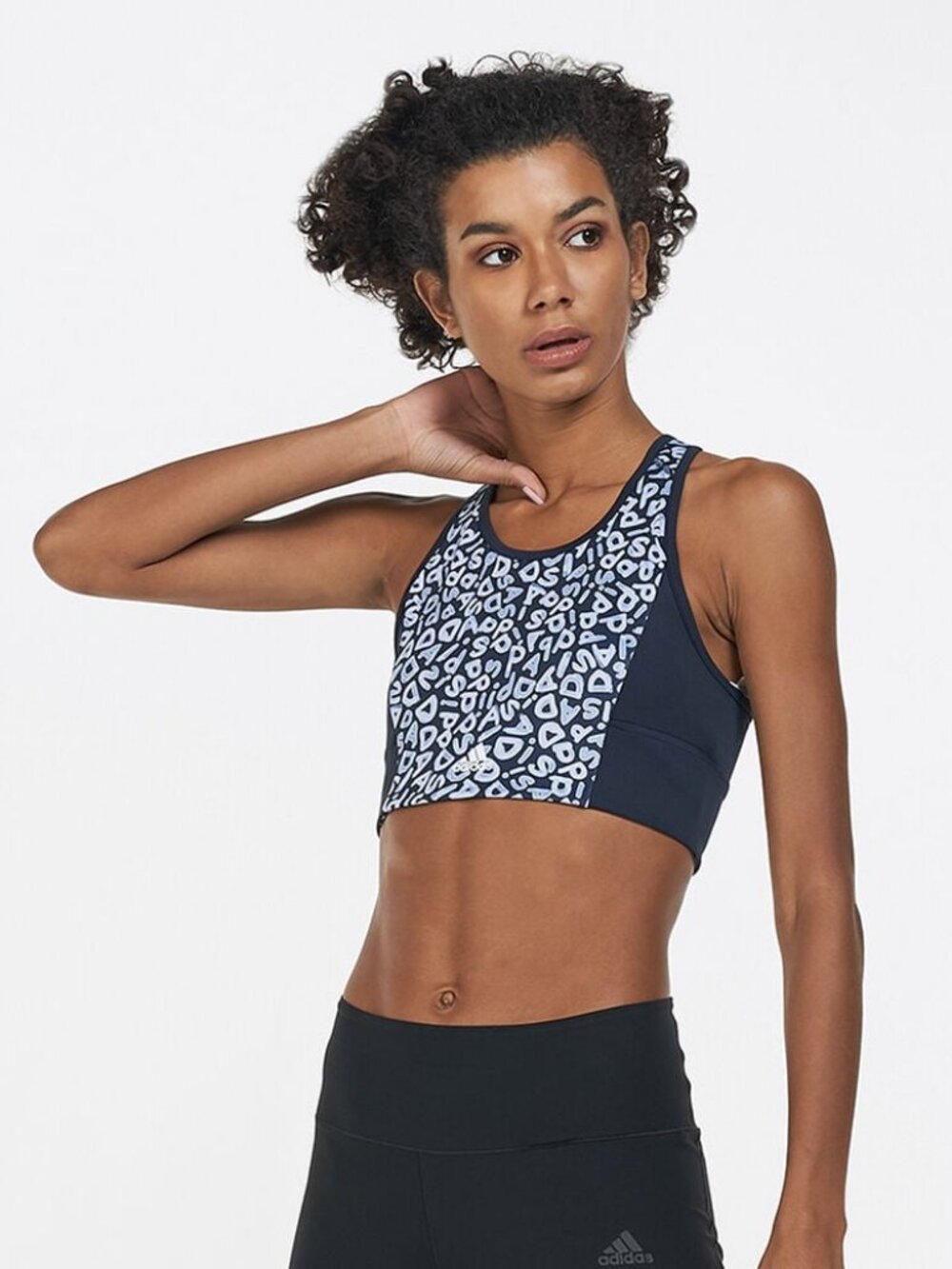 Adidas Farm Rio Aeroready 3-Stripes Print Sports Crop Top